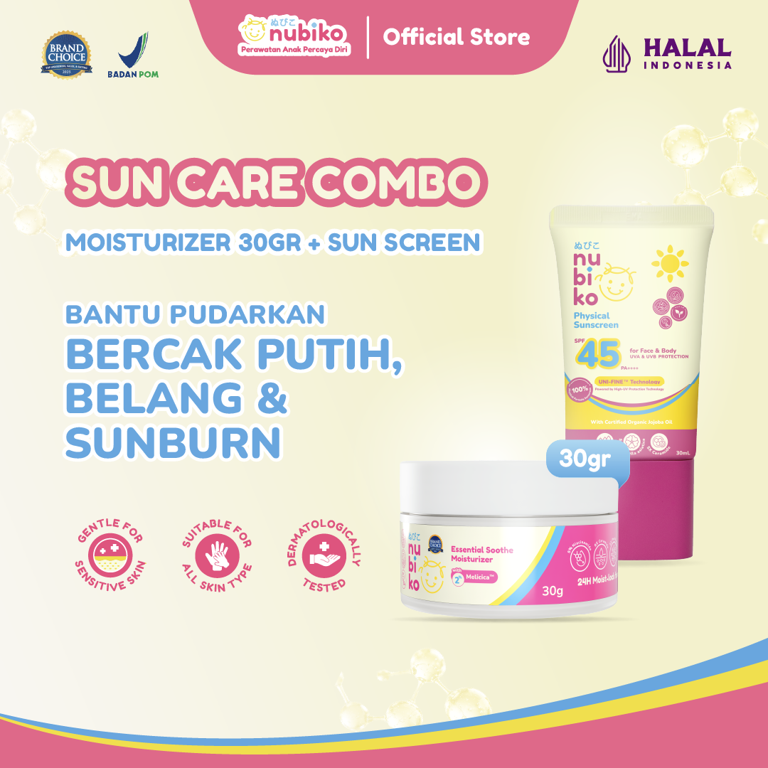 Katalog_24_September_Nubiko-09 Nubiko Sun Care - Essential Soothe with Melicica™ 30 gr dan Physical Sunscreen SPF 45 PA ++++ 30ml - Image 1