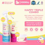 Nubiko Happy Triple - Baby Cream 50gr, Nubiko Essential Soothe 14,5gr Moisturizer & Hair Lotion 100ml