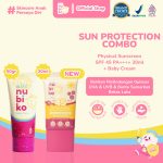 Nubiko Sun Protection - Nubiko Baby Cream 50 gr & Nubiko Physical Sunscreen SPF 45 PA ++++ 30ml - Sunscreen dan Krim Anak
