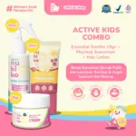 Nubiko Active Kids Combo - Nubiko Essential Soothe with Melicica 15 gr+ Nubiko Hair Lotion 100 ml with 7x Botanical Oil Complex 100 ml + Nubiko Physical Sunscreen SPF 45 PA ++++ 30ml